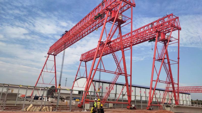 湖南株洲醴娄高速MG100/10T-43M-14M龙门吊MH10T-40M-9M电动葫芦龙门吊